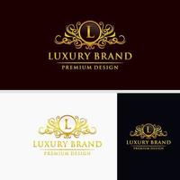 luxe logo sjabloon in vector voor restaurant, royalty, boetiek, café, hotel, heraldisch, sieraden, mode en andere vectorillustratie