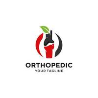 orthopedische gezondheid logo ontwerp vector sjabloon