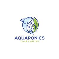 aquaponics logo voorraad vector sjabloon