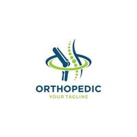 orthopedische gezondheid logo ontwerp vector sjabloon