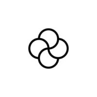 oneindigheidssymbool grenzeloos logo vector ontwerpsjabloon