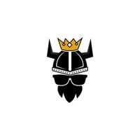 Viking krijger logo ontwerp vectorillustratie vector