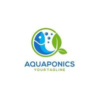 aquaponics logo voorraad vector sjabloon