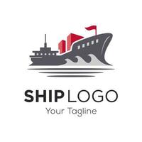 sjabloon voor cruiseschip-logo vector