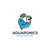 aquaponics logo voorraad vector sjabloon