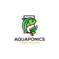 aquaponics logo voorraad vector sjabloon