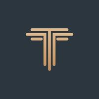 letter t logo pictogram sjabloon ontwerpelementen. vector illustratie