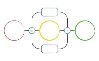 lineair stroomschema. illustratie van infographic bedrijfs-, grafiek- en diagramplanning vector