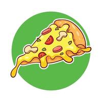 pizza eten vectorillustratie vector