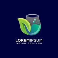 natuurlijk lab logo ontwerpt concept, wetenschap en geneeskunde creatief symbool, eco lab logo sjabloon vector