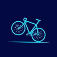 fiets lijn popart potrait logo kleurrijk ontwerp met donkere achtergrond. geïsoleerde zwarte achtergrond voor t-shirt, poster, kleding, merch, kleding, badgeontwerp vector