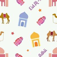 eid al adha willekeurig stijlpatroon naadloos vector