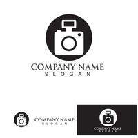 fotografie camera logo pictogram vector ontwerpsjabloon geïsoleerd op zwarte achtergrond