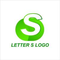 groene letter s-logo vector