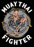 muaythai illustratie modenr ontwerp vector