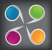 concept van kleurrijke circulaire banners voor verschillende zakelijke ontwerpen. vector illustratie