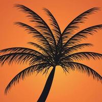 palm in de zonsondergang. vectorillustratie. eps 10 vector