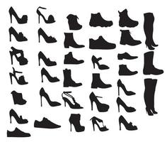schoenen silhouet vector illustratie eps10