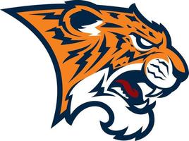 tijger hoofd sport mascotte. sport logo vector