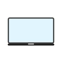 laptop plat veelkleurig pictogram vector