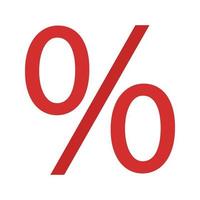 percentage plat veelkleurig pictogram vector