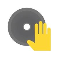 muziek-cd plat veelkleurig pictogram vector