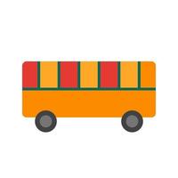 speelgoedbus plat veelkleurig pictogram vector