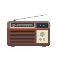 oud radio plat veelkleurig pictogram vector