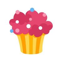 cupcake plat veelkleurig pictogram vector