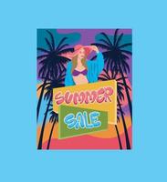 zomer verkoop poster vector