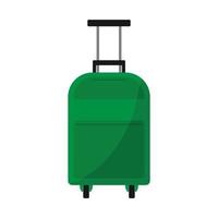 cartoon bagage koffer op wielen. isoleren op een witte achtergrond. vector illustratie