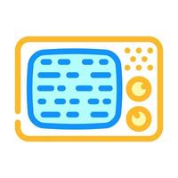 tv retro televisie apparaat kleur pictogram vectorillustratie vector