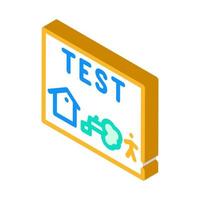 test huis boom kind glyph pictogram vectorillustratie vector