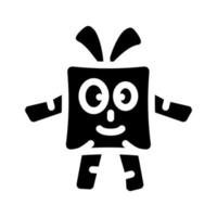 grappige huisdier speelgoed glyph pictogram vectorillustratie vector