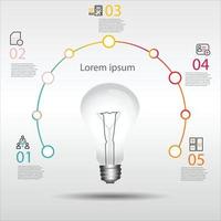 infographic kromme vorm furturistisch en idee gegevens vector sjabloon proces concept stap voor strategie en informatie onderwijs