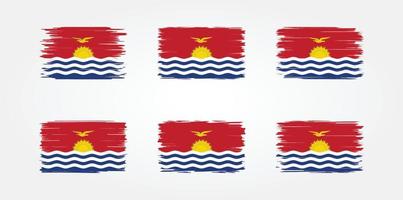 kiribati vlagborstel collectie. nationale vlag vector