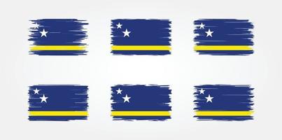 curacao vlag borstel collectie. nationale vlag vector