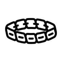 gouden armband lijn pictogram vectorillustratie vector