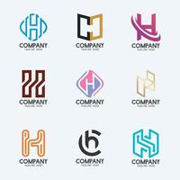 creatief minimaal letter h-logo-ontwerp. premium bedrijfslogo. vector