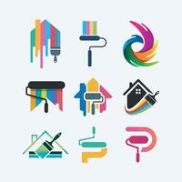schilderij logo's collectie symbool ontwerpen voor het bedrijfsleven vector