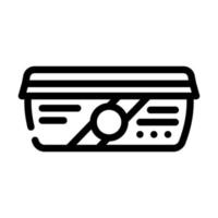 voedsel container lijn pictogram vectorillustratie plat vector