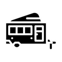 stijgende plafond aanhangwagen glyph pictogram vectorillustratie vector