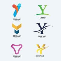 creatief minimaal letter y logo-ontwerp 2. premium bedrijfslogotype. vector