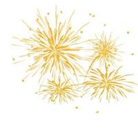 vuurwerk op witte achtergrond, kan worden gebruikt voor feest, feest en nieuwjaarsevenement. vectorillustratie. kleurrijk vuurwerk. vector