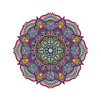 cirkelvormig patroon met mandala voor mehndi, tattoo, hanna, decoratie. decoratief ornament in etnische oosterse stijl. kleurboek page.vector eps10