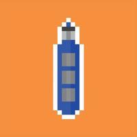 pixelart 8bit. blauwe vape vector