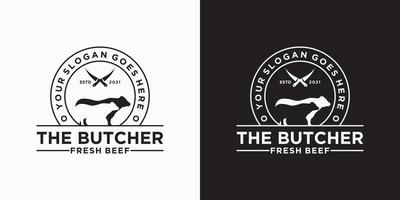 slager logo vintage inspiratie vector