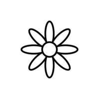 eenvoudig bloempictogram op witte achtergrond vector