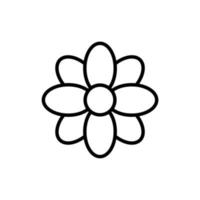 eenvoudig bloempictogram op witte achtergrond vector