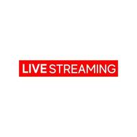 live-knoppictogram voor tv-shows en streaming video vector